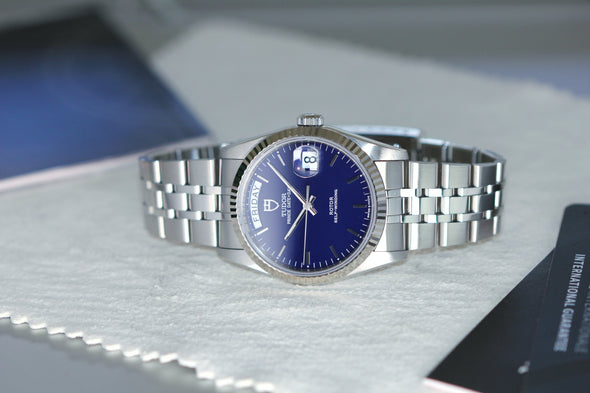 Tudor Prince Day-Date 76214 rare blue dial Watch