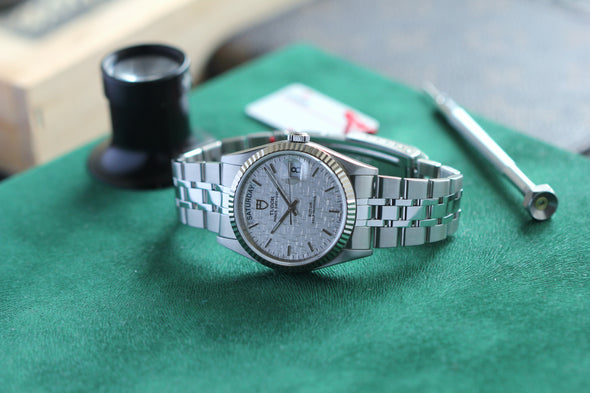 Tudor Prince Date-Day 76214 Automatic Linen dial watch