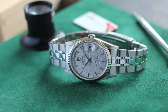 Tudor Prince Date-Day 76214 Automatic Linen dial watch