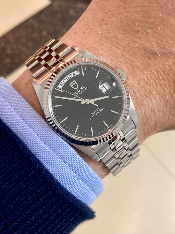 Tudor Prince Day-Date 76214 Black Dial Full-Set Watch