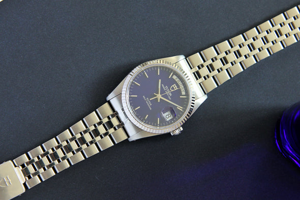 Tudor Prince Day-Date 76214 rare blue dial Watch