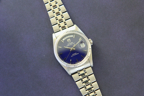 Tudor Prince Day-Date 76214 rare blue dial Watch