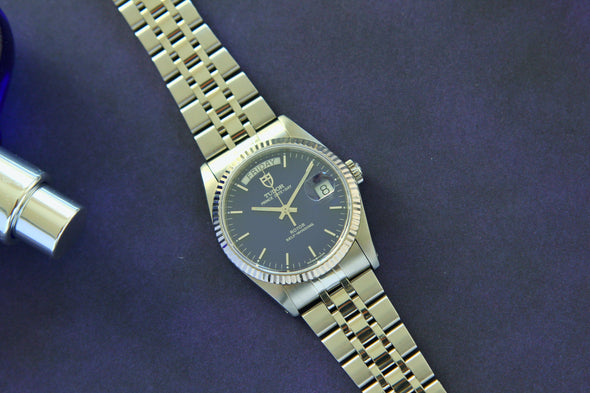 Tudor Prince Day-Date 76214 rare blue dial Watch