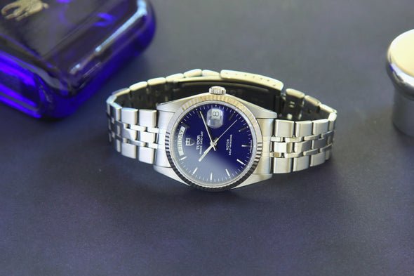 Tudor Prince Day-Date 76214 rare blue dial Watch