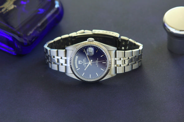 Tudor Prince Day-Date 76214 rare blue dial Watch