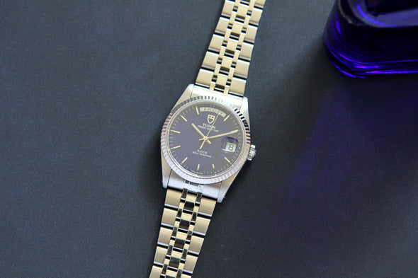 Tudor Prince Day-Date 76214 rare blue dial Watch