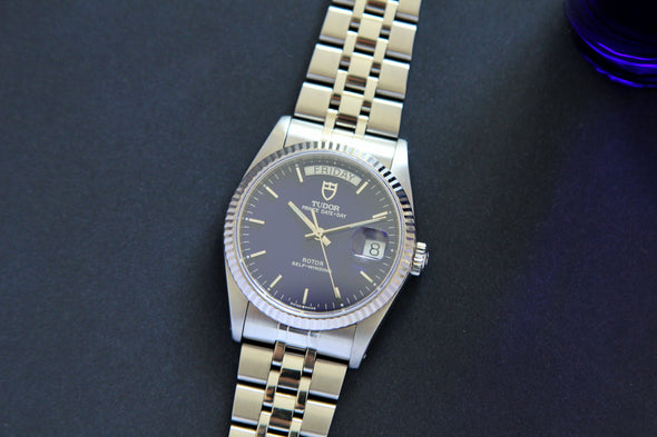 Tudor Prince Day-Date 76214 rare blue dial Watch