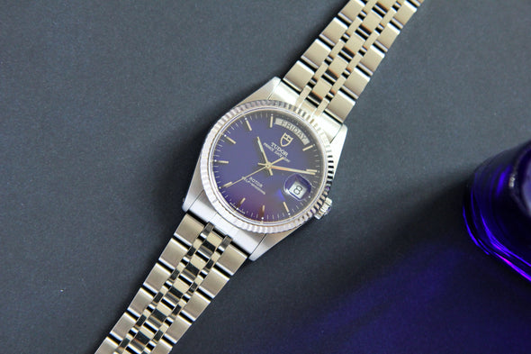 Tudor Prince Day-Date 76214 rare blue dial Watch