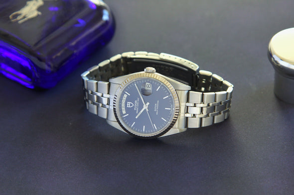 Tudor Prince Day-Date 76214 rare blue dial Watch