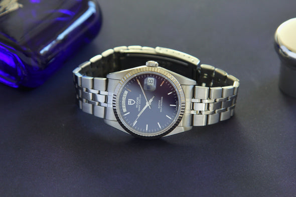 Tudor Prince Day-Date 76214 rare blue dial Watch