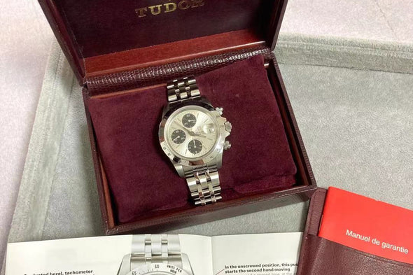 Tudor Prince Date Chronograph 79280 Mini Daytona Rare Panda Dial