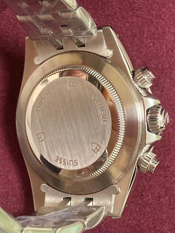 Tudor Prince Date Chronograph 79260 Mini Daytona Rare Reverse Panda Dial Watch