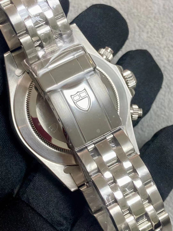 Tudor Prince Date Chronograph 79260 Mini Daytona Rare Reverse Panda Dial Watch