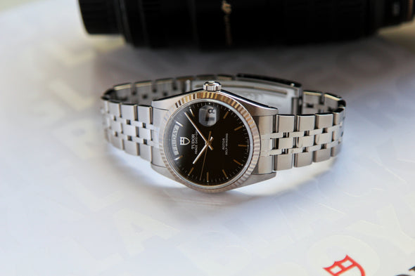 Tudor Prince Day-Date 76214 Black Dial Full-Set Watch