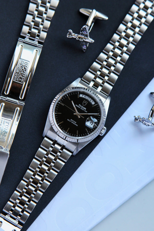 Tudor Prince Day-Date 76214 Black Dial Full-Set Watch