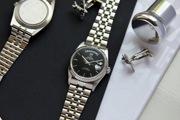 Tudor Prince Day-Date 76214 Black Dial Full-Set Watch