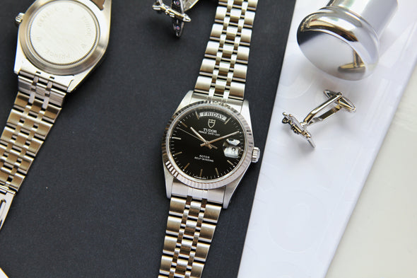 Tudor Prince Day-Date 76214 Black Dial Full-Set Watch