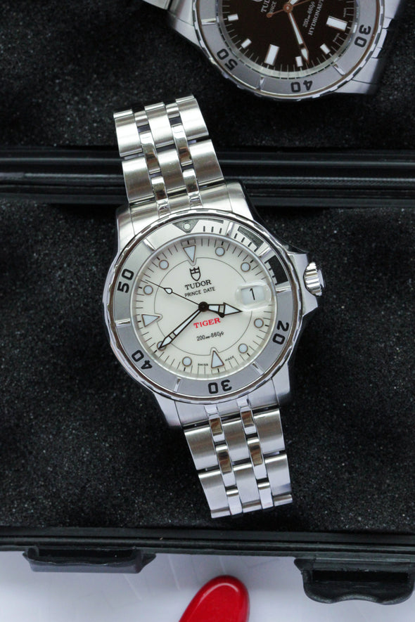 Tudor Hydronaut 89190P white dial watch Tiger Woods Limited Edition