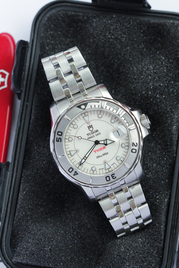 Tudor Hydronaut 89190P white dial watch Tiger Woods Limited Edition