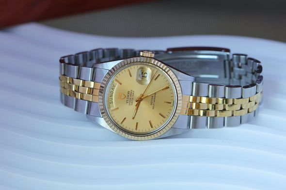 Tudor Vintage Oyster Date 94613 Gold Dial watch 1990 Circa