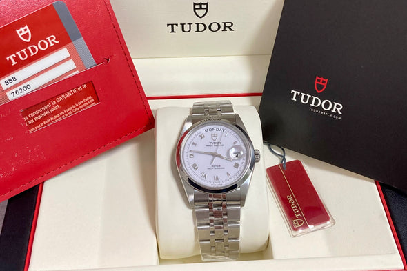 Tudor Prince Date-Day 76200 Automatic Stainless steel Men's Roman Dial Watch