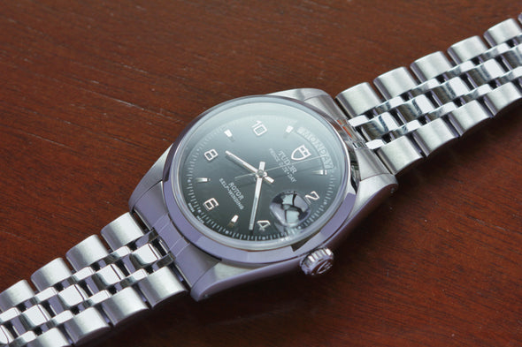 Tudor Prince Date-Day 76200 Black Arabic dial Watch