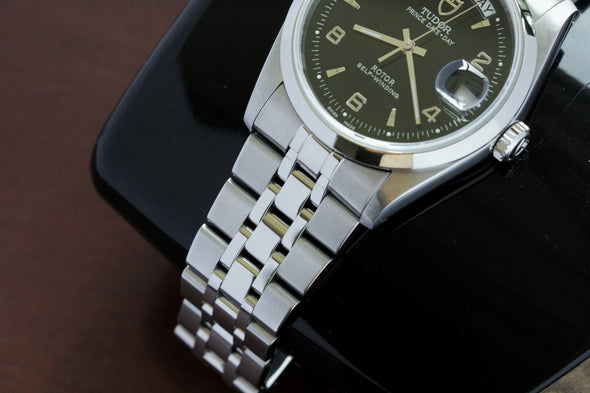 Tudor Prince Date-Day 76200 Black Arabic dial Watch