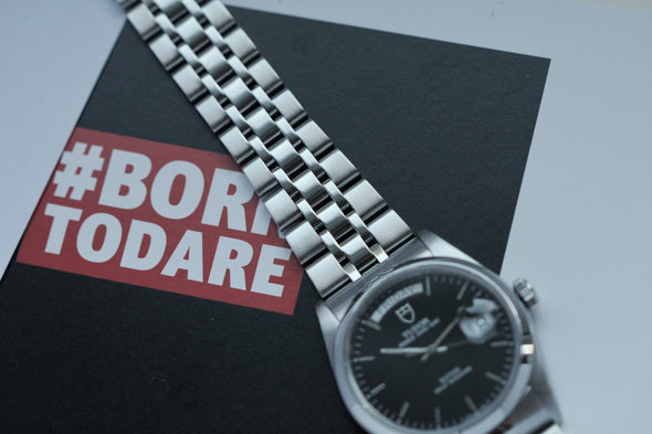 Tudor Prince Date-Day 76200 Black Dial watch with box