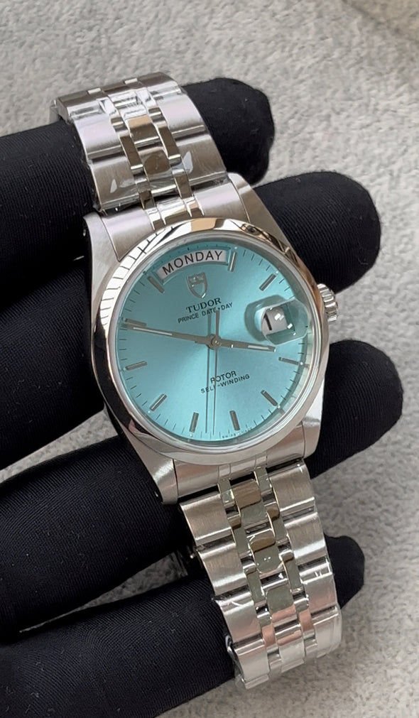 Tudor Prince Date-Day 76200 Ice Blue Dial watch 2010 full-set