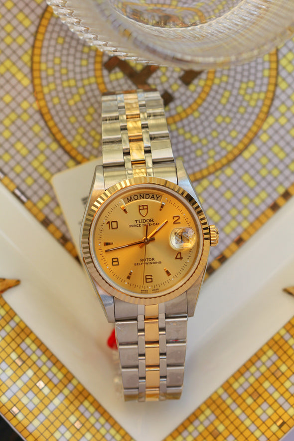Tudor Prince Date-Day 76213 Automatic Arabic Dial watch full-set