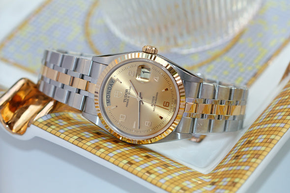 Tudor Prince Date-Day 76213 Automatic Arabic Dial watch full-set