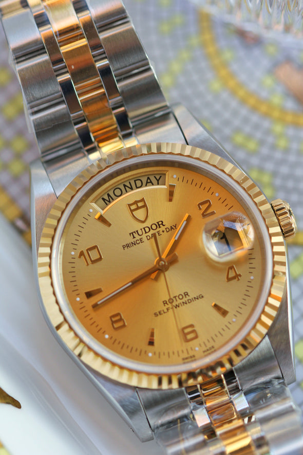 Tudor Prince Date-Day 76213 Automatic Arabic Dial watch full-set