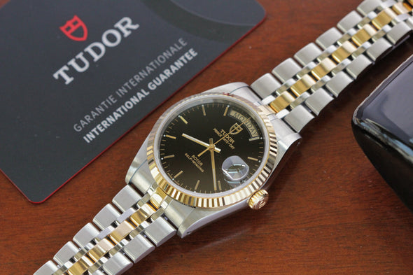 Tudor Prince Date-Day 76213 Automatic Black Dial Watch 2022 Full-Set