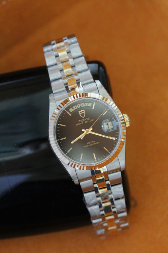 Tudor Prince Date-Day 76213 Automatic Black Dial Watch