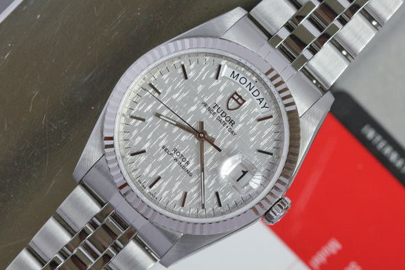 Tudor Prince Date-Day 76214 Automatic Linen dial watch 2018 full-set