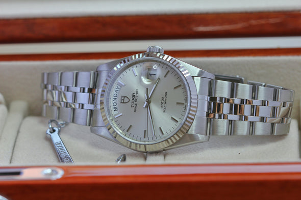 Tudor Prince Date-Day 76214 sunburst dial watch