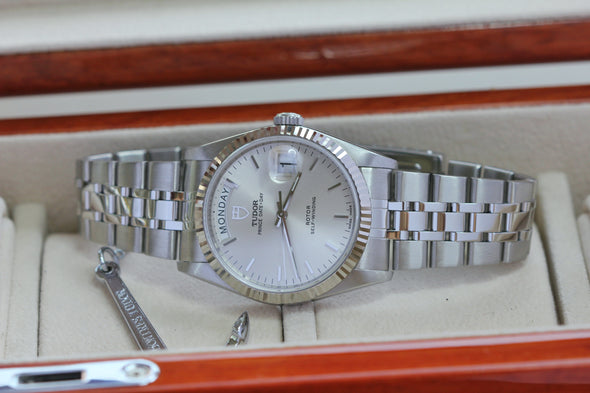 Tudor Prince Date-Day 76214 sunburst dial watch
