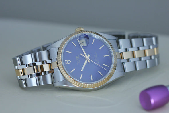 Tudor Prince Date 74033 rare blue dial Watch