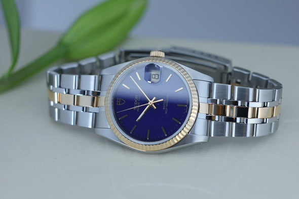 Tudor Prince Date 74033 rare blue dial Watch