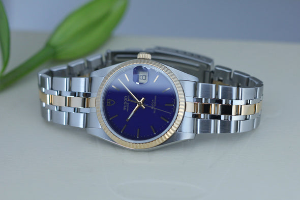 Tudor Prince Date 74033 rare blue dial Watch