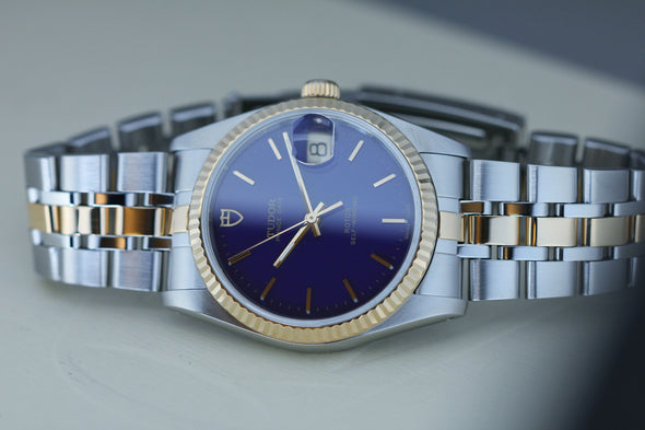 Tudor Prince Date 74033 rare blue dial Watch