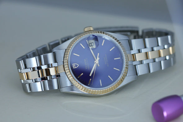 Tudor Prince Date 74033 rare blue dial Watch