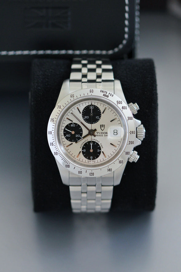 Tudor Prince Date Chronograph 79280 Mini Daytona Rare Panda Dial