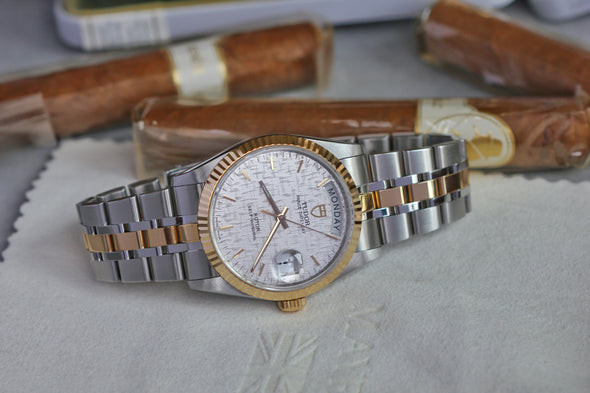 Tudor Prince Date-Day 76213 White Linen Dial watch
