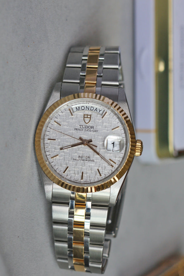 Tudor Prince Date-Day 76213 White Linen Dial watch