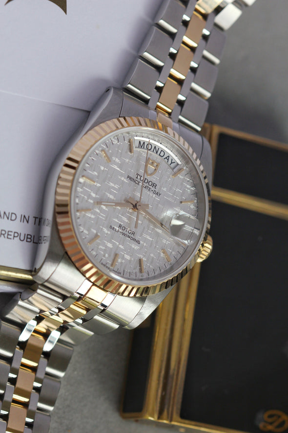 Tudor Prince Date-Day 76213 White Linen Dial watch