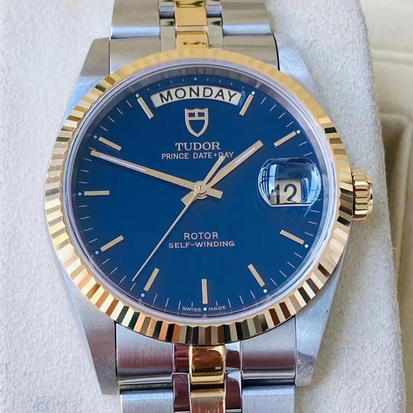 Tudor Prince Day-Date 76213 rare blue dial Watch 2021 full-set
