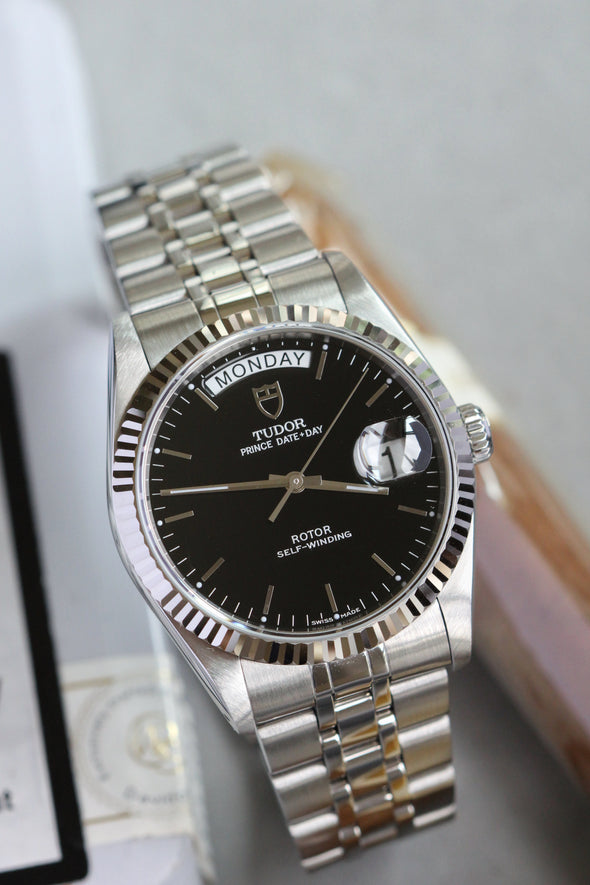 Tudor Prince Day-Date 76214 Black Dial Watch