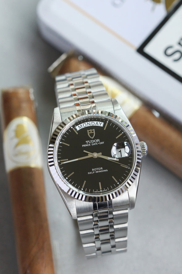 Tudor Prince Day-Date 76214 Black Dial Watch