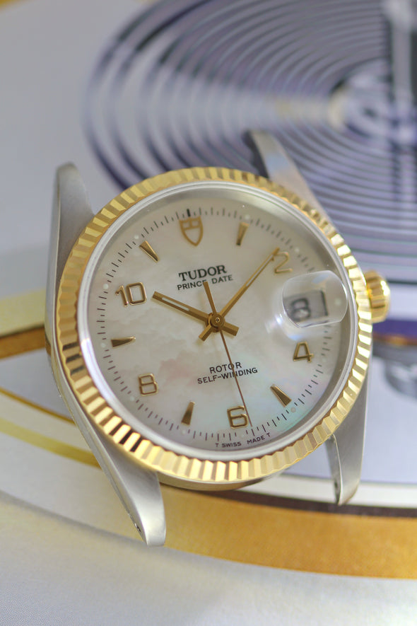 Tudor Prince Day 74033 Rare Mother of Pearl dial watch